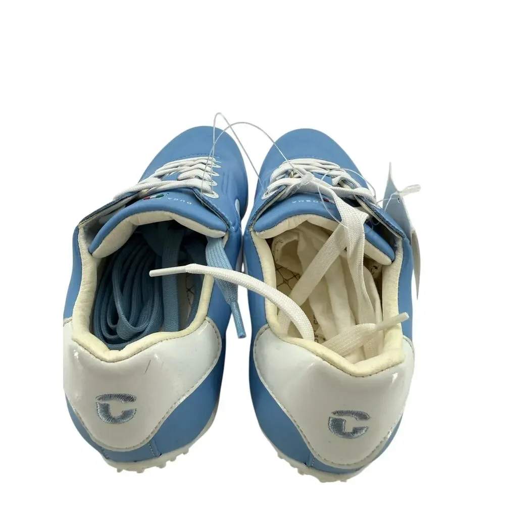NWT DUCA DEL COSMA Queenscup Women's Spikeless Golf Shoes Baby Blue White Size 7
